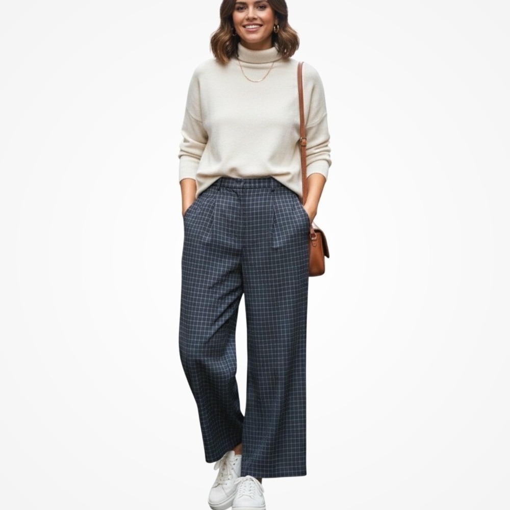 Wet Seal Womens Wide Leg Career Pants Size‎ L Black Pleated Preppy Y2K Vintage